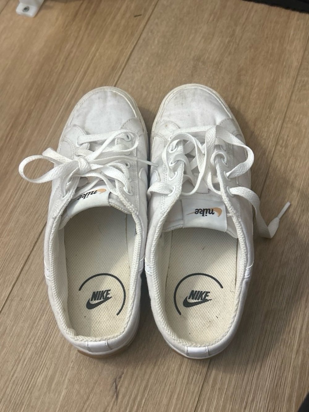 Nike Kids White Low-Top Lace-Up Sneakers